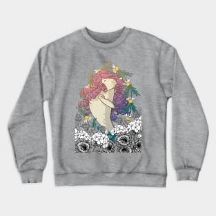 Spring allegory manatee Crewneck Sweatshirt